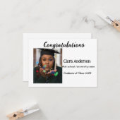 QR白黒写真クラシック卒業 カード (正面/裏面インサイチュ)