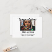 QR白黒写真クラシック卒業 カード (正面/裏面インサイチュ)