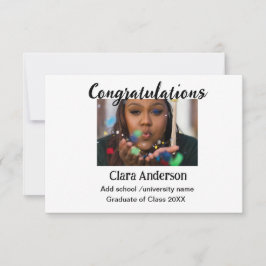 QR白黒写真クラシック卒業 カード