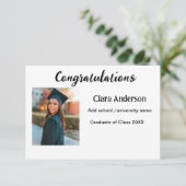 QR白黒写真クラシック卒業 カード (スタンド正面)