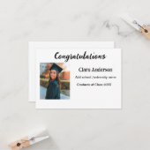 QR白黒写真クラシック卒業 カード (正面/裏面インサイチュ)