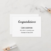 QR白黒写真クラシック卒業 カード (正面/裏面インサイチュ)