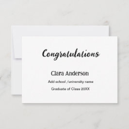 QR白黒写真クラシック卒業 カード