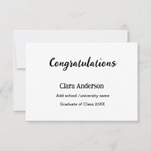 QR白黒写真クラシック卒業 カード