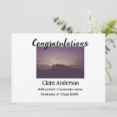 QR白黒写真クラシック卒業 カード (スタンド正面)