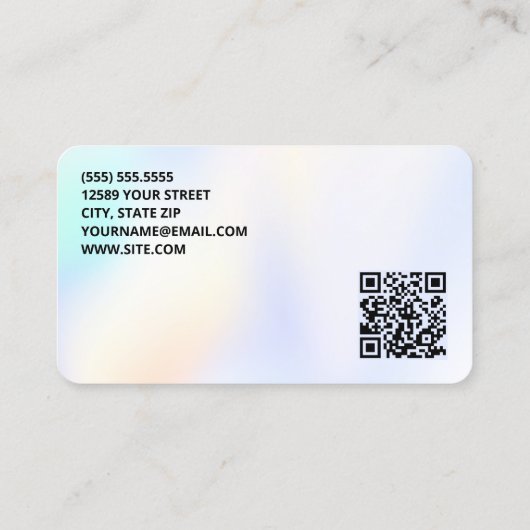 QR看護助手CNA 名刺 (裏面)