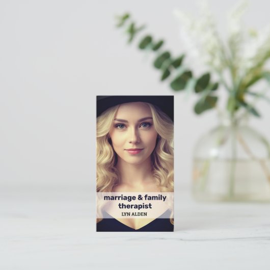 QR結婚と家族セラピスト コーリングカード (スタンド正面)