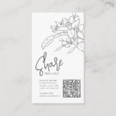 QR結婚のオレンジ色の花結婚写真 エンクロージャーカード (正面)