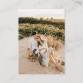 QR結婚の金ゴールド写真へのスキャンRSVP エンクロージャーカード (裏面)