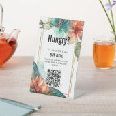 QR結婚ハイビスカスセレナーデパラダイスのメニュー 台座サイン (インサイチュ)