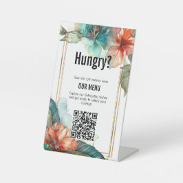 QR結婚ハイビスカスセレナーデパラダイスのメニュー 台座サイン