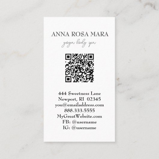 *~* QR華美ターコイズ金ゴールド攪拌箔AP66 名刺 (裏面)