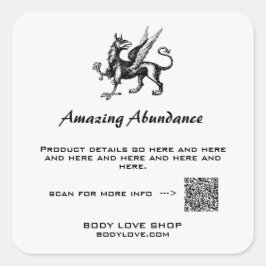 *~* QR製品ラベルグリフィングリフォンAP24シンプル スクエアシール