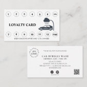 *~* QR謝シンプル礼カーウォッシュロゴ ロイヤリティカード (正面/裏面)