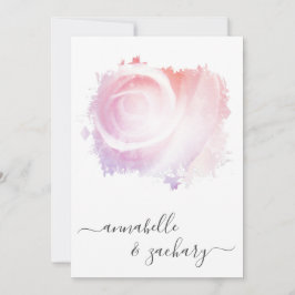 *~* QR赤面ピンクローズRSVP AR8 Classy 結婚's Inv 招待状