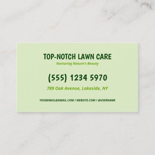 🍃 QR造園芝刈機 名刺 (裏面)