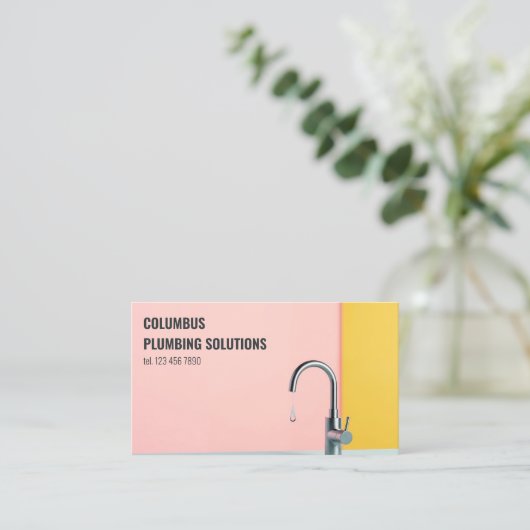 QR配管工 名刺 (スタンド正面)