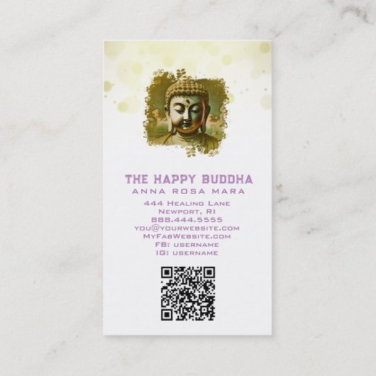 *~* QR銅仏アートAP33 QRロゴ 名刺 (裏面)