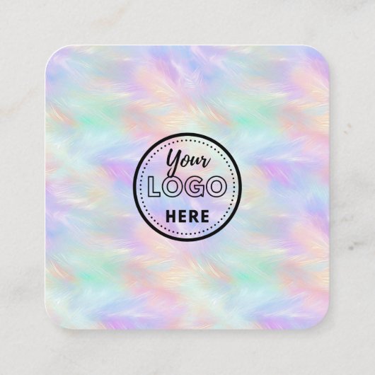 QR離れコードの虹色のロゴを確認スタイリッシュする エンクロージャーカード (裏面)