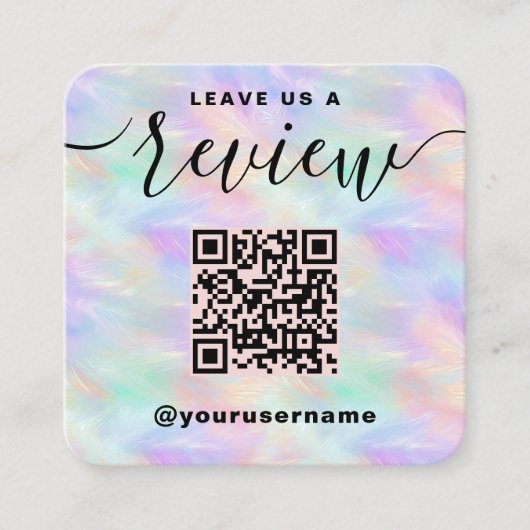 QR離れコードの虹色のロゴを確認スタイリッシュする エンクロージャーカード (正面)