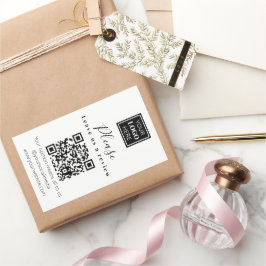 QR離れコード事業のレビュー 長方形シール