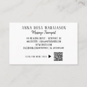 *～*。QR霊気マッサージセラピストマッサージセラピー 名刺 (裏面)