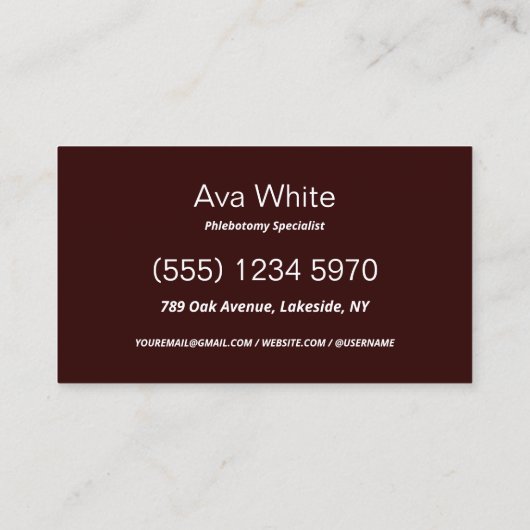 QR静脈切除術 名刺 (裏面)