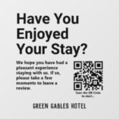 QR頼コードの離れレビューにお客様 ウィンドウサイン (シート)