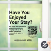 QR頼コードの離れレビューにお客様 ウィンドウサイン (ホーム)