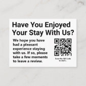 QR頼コードの離れレビューにお客様 名刺 (正面)