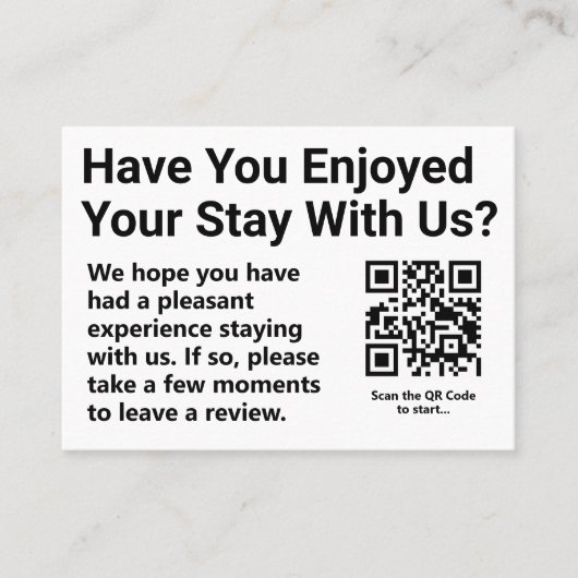 QR頼コードの離れレビューにお客様 名刺 (正面)