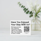 QR頼コードの離れレビューにお客様 名刺 (スタンド正面)