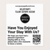 QR頼コー離れドを折り返してレビューする顧客 名刺 (外部フラット)