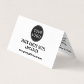 QR頼コー離れドを折り返してレビューする顧客 名刺 (裏面)