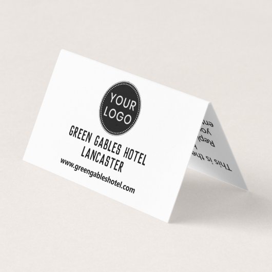 QR頼コー離れドを折り返してレビューする顧客 名刺 (裏面)