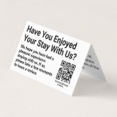 QR頼コー離れドを折り返してレビューする顧客 名刺 (正面)