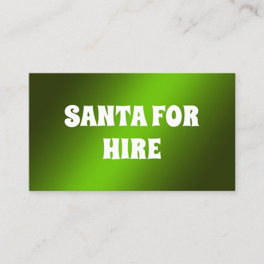 QR おもしろい Santa for Hire 名刺 (正面)
