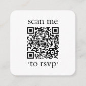 QR ウェディング RSVP シンプル フォト & クラシック タイポグラフィ エンクロージャーカード (正面)