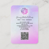 *～* QR グラデーション AP2マンダラダリアパステルブルーピンク 名刺 (裏面)