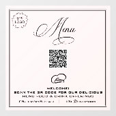 *~* QR シンプル シーシェル ロゴ メニュー ウィンドウクリング ウィンドウサイン (シート)