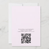 QR バースデー ピンクとライラックの花の風船 招待状 (裏面)