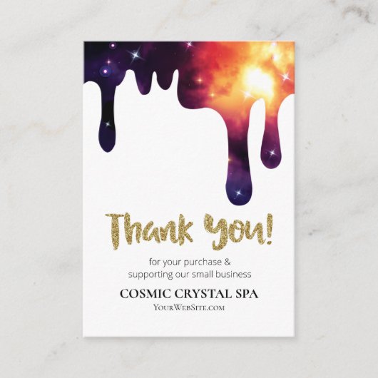 *~* QR。ロゴCOSMIC DRIP THANK YOU Review AP8 エンクロージャーカード (正面)