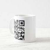 QR -働くことを戻って下さい! コーヒーマグカップ (正面左)