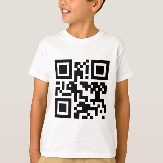 QR "幸せな安息日!" コード Tシャツ (正面)