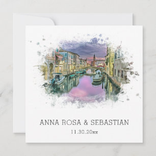 *~* QR 芸術的 POSIATANOイタリアAR20 RSVP結婚's 招待状