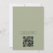 QR 誕生日 冬のヒイラギとベリー 招待状 (裏面)