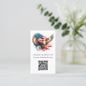 *~* QR AP16アメリカ国旗PHOTO Bald Eagle 名刺 (スタンド正面)