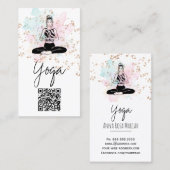 *~* QR AP33 Rainbow Spiritual Chakra Yoga 名刺 (正面/裏面)