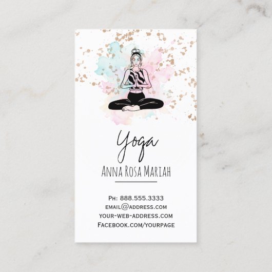 *~* QR AP33 Rainbow Spiritual Chakra Yoga 名刺 (裏面)