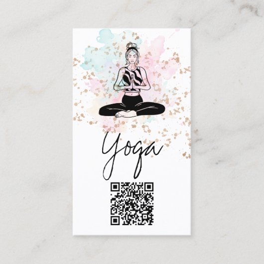 *~* QR AP33 Rainbow Spiritual Chakra Yoga 名刺 (正面)